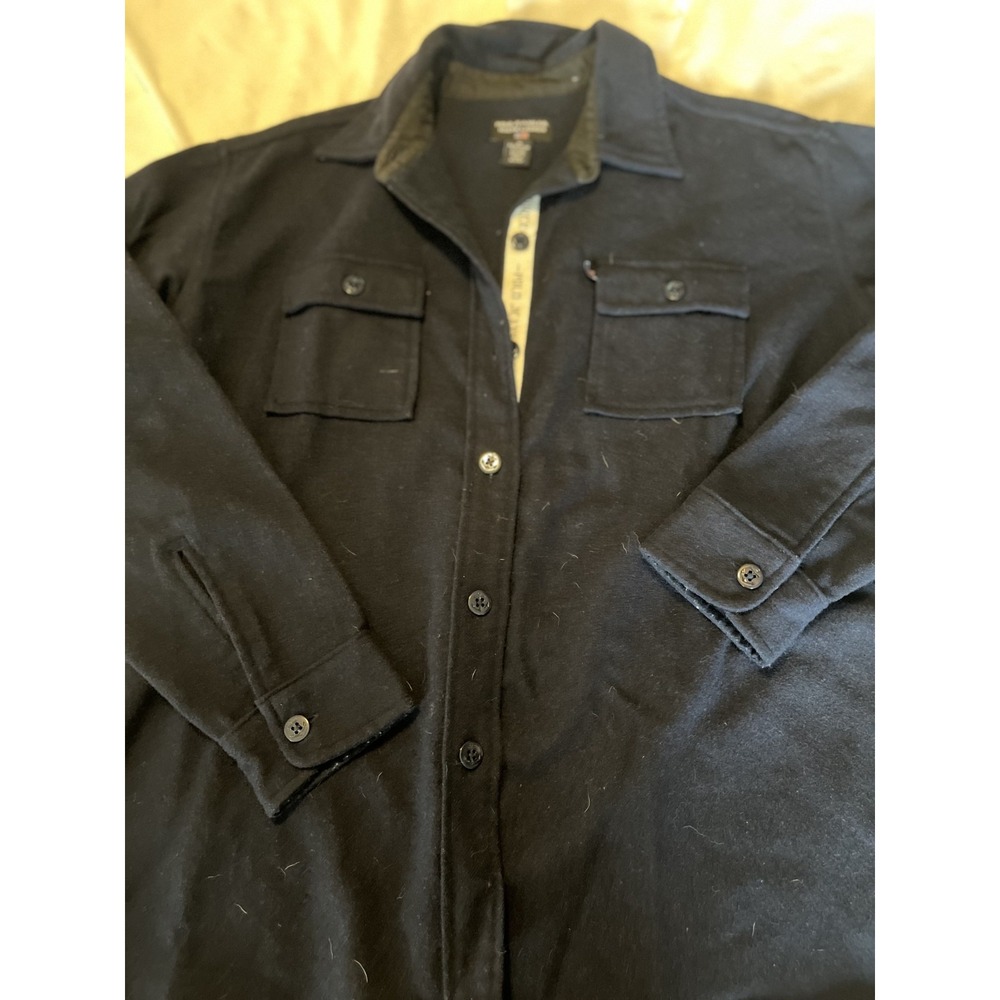 Polo Jeans Co Ralph Lauren Blue Wool Blend Shirt Medium